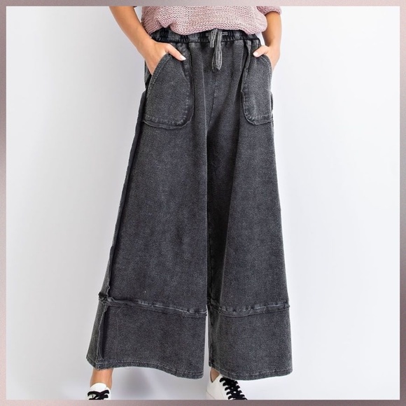 easel Pants & Jumpsuits Easel Criss Cross Ultra Wide Leg Palazzo